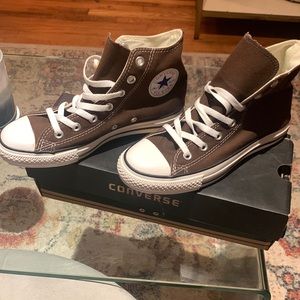 Chocolate hightop Chuck Taylors